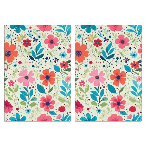 2 Pcs Funny Kitchen Towels,Pioneer Flower Microfiber Dish Towels,Kitchen Tea Towels,Kitchen Towel Set (18" X 26")