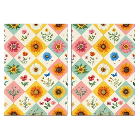 2 Pcs Funny Kitchen Towels,Pioneer Flower Microfiber Dish Towels,Kitchen Tea Towels,Kitchen Towel Set (18" X 26")
