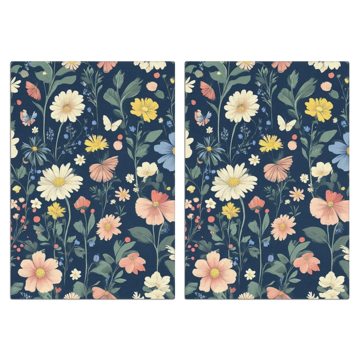 2 Pcs Funny Kitchen Towels,Pioneer Flower Microfiber Dish Towels,Kitchen Tea Towels,Kitchen Towel Set (18" X 26")