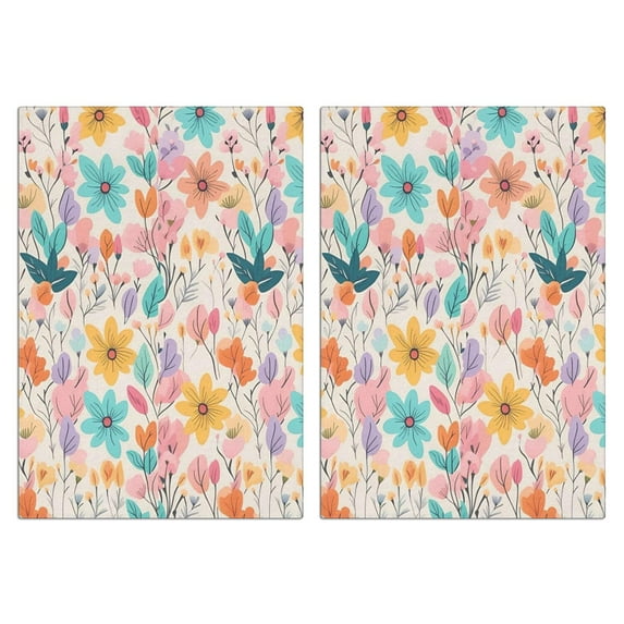 2 Pcs Funny Kitchen Towels,Pioneer Flower Microfiber Dish Towels,Kitchen Tea Towels,Kitchen Towel Set (18" X 26")