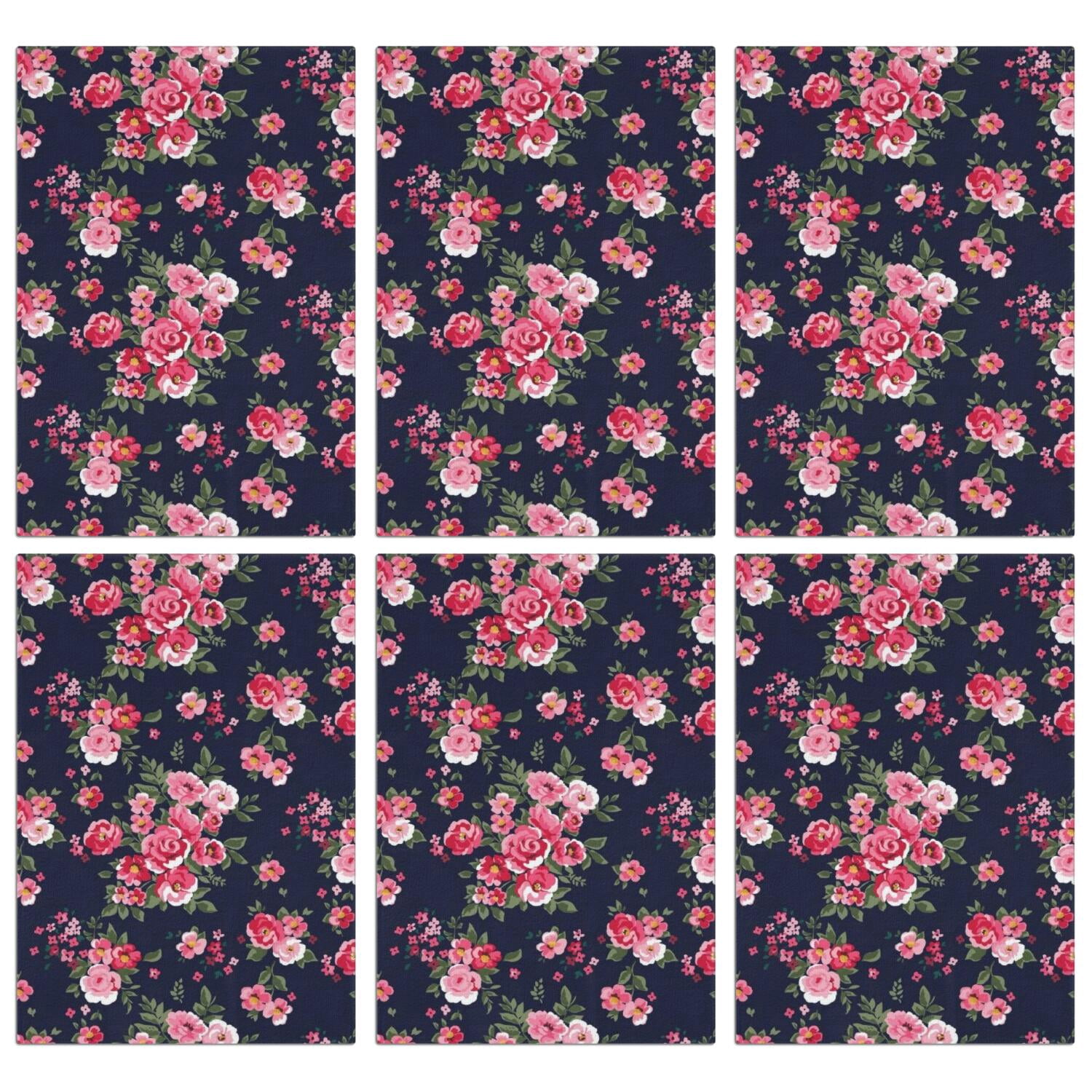 6 Pcs Funny Kitchen Towels,Pioneer Flower Microfiber Dish Towels,Kitchen Tea Towels,Kitchen Towel Set (18" X 26")