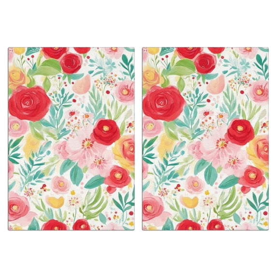 2 Pcs Funny Kitchen Towels,Pioneer Flower Microfiber Dish Towels,Kitchen Tea Towels,Kitchen Towel Set (18" X 26")