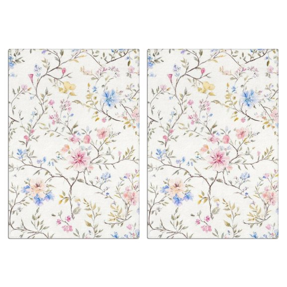 2 Pcs Funny Kitchen Towels,Pioneer Flower Microfiber Dish Towels,Kitchen Tea Towels,Kitchen Towel Set (18" X 26")