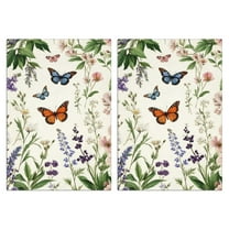 2 Pcs Funny Kitchen Towels,Pioneer Flower and Butterfly Microfiber Dish Towels,Kitchen Tea Towels,Kitchen Towel Set (18" X 26")