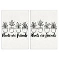 thumbnail image 1 of 2 Pcs Funny Kitchen Towels,Plants Are Friends Microfiber Dish Towels,Kitchen Tea Towels,Kitchen Towel Set (18" X 26"), 1 of 3
