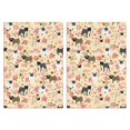 thumbnail image 1 of 2 Pcs Funny Kitchen Towels,Pugs and Flowers Microfiber Dish Towels,Kitchen Tea Towels,Kitchen Towel Set (18" X 26"), 1 of 3