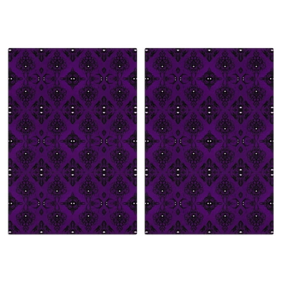 2 Pcs Funny Kitchen Towels,Purple Black Ornament Eye Pattern Microfiber Dish Towels,Kitchen Tea Towels,Kitchen Towel Set (18" X 26")