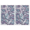 thumbnail image 1 of 2 Pcs Funny Kitchen Towels,Purple and Teal Paisley and Floral Pattern Microfiber Dish Towels,Kitchen Tea Towels,Kitchen Towel Set (18" X 26"), 1 of 7