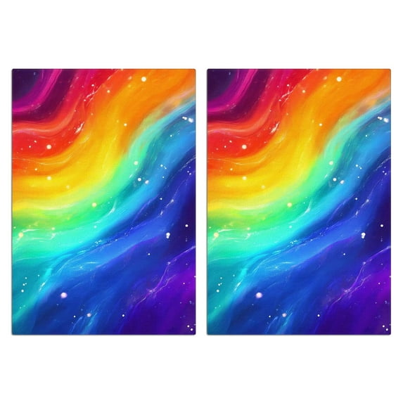2 Pcs Funny Kitchen Towels,Rainbow Tie Dye Wave Pattern Microfiber Dish Towels,Kitchen Tea Towels,Kitchen Towel Set (18" X 26")