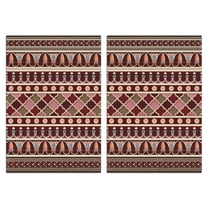 2 Pcs Funny Kitchen Towels,Red Boho Egyptian Lotus and Circles Pattern Microfiber Dish Towels,Kitchen Tea Towels,Kitchen Towel Set (18" X 26")