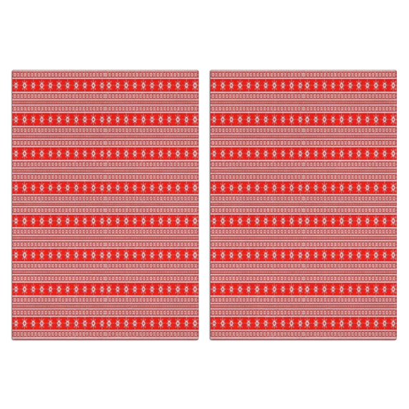 2 Pcs Funny Kitchen Towels,Red Christmas Folk Pattern Microfiber Dish Towels,Kitchen Tea Towels,Kitchen Towel Set (18" X 26")