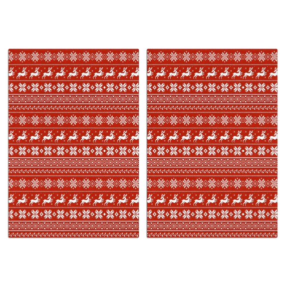 2 Pcs Funny Kitchen Towels,Red Christmas Reindeer Pattern Microfiber Dish Towels,Kitchen Tea Towels,Kitchen Towel Set (18" X 26")