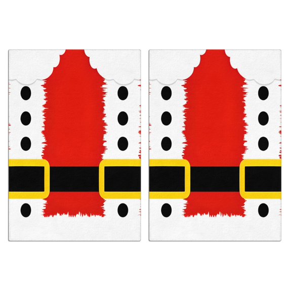 2 Pcs Funny Kitchen Towels,Red Christmas Santa Costume Pattern Microfiber Dish Towels,Kitchen Tea Towels,Kitchen Towel Set (18" X 26")