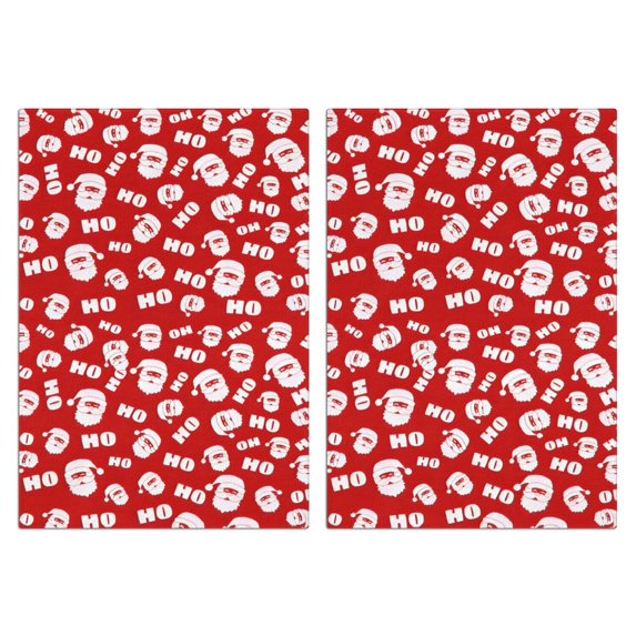 2 Pcs Funny Kitchen Towels,Red Christmas Santa Pattern Microfiber Dish Towels,Kitchen Tea Towels,Kitchen Towel Set (18" X 26")