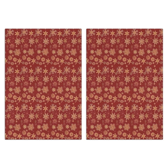 2 Pcs Funny Kitchen Towels,Red Christmas Snowflake Pattern Microfiber Dish Towels,Kitchen Tea Towels,Kitchen Towel Set (18" X 26")