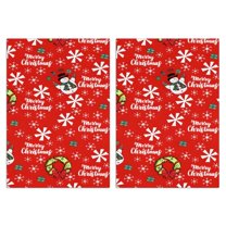 2 Pcs Funny Kitchen Towels,Red Christmas Snowman Pattern Microfiber Dish Towels,Kitchen Tea Towels,Kitchen Towel Set (18" X 26")