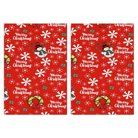 2 Pcs Funny Kitchen Towels,Red Christmas Snowman Pattern Microfiber Dish Towels,Kitchen Tea Towels,Kitchen Towel Set (18" X 26")