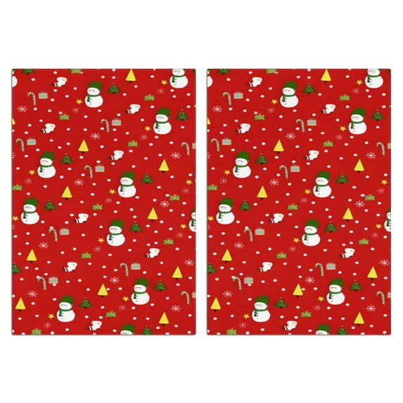 2 Pcs Funny Kitchen Towels,Red Christmas Snowman Pattern Microfiber Dish Towels,Kitchen Tea Towels,Kitchen Towel Set (18" X 26")
