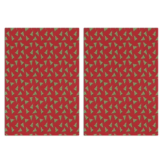 2 Pcs Funny Kitchen Towels,Red Christmas Tree Pattern Microfiber Dish Towels,Kitchen Tea Towels,Kitchen Towel Set (18" X 26")