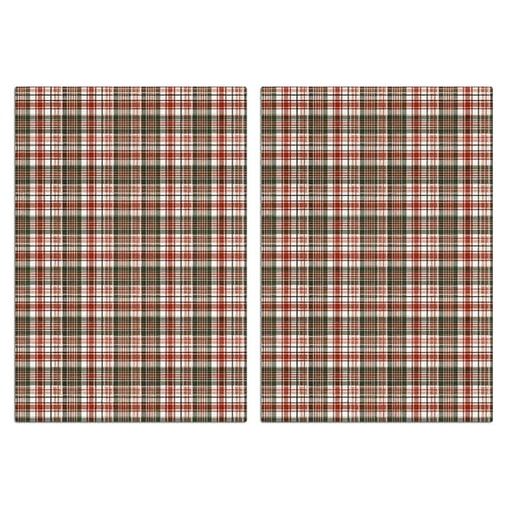 2 Pcs Funny Kitchen Towels,Red and Green Christmas Plaid Pattern Microfiber Dish Towels,Kitchen Tea Towels,Kitchen Towel Set (18" X 26")