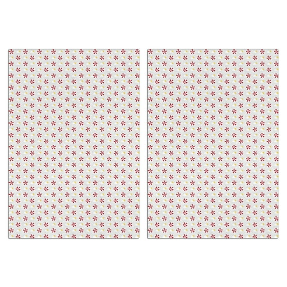 2 Pcs Funny Kitchen Towels,Red and Yellow Christmas Pattern Microfiber Dish Towels,Kitchen Tea Towels,Kitchen Towel Set (18" X 26")