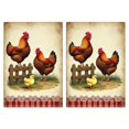 thumbnail image 1 of 2 Pcs Funny Kitchen Towels,Rooster Hen and Chicks Microfiber Dish Towels,Kitchen Tea Towels,Kitchen Towel Set (18" X 26"), 1 of 3
