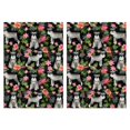 thumbnail image 1 of 2 Pcs Funny Kitchen Towels,Schnauzer with Flowers Microfiber Dish Towels,Kitchen Tea Towels,Kitchen Towel Set (18" X 26"), 1 of 3