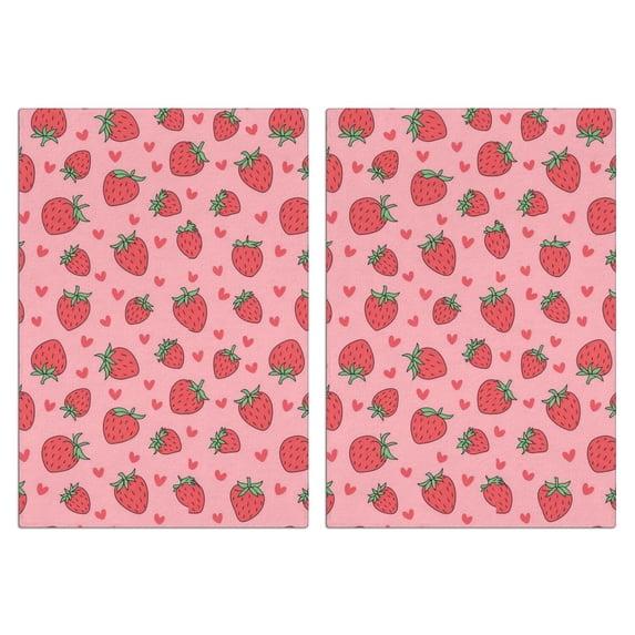 2 Pcs Funny Kitchen Towels,Strawberry Plants Fruit Microfiber Dish Towels,Kitchen Tea Towels,Kitchen Towel Set (18" X 26")