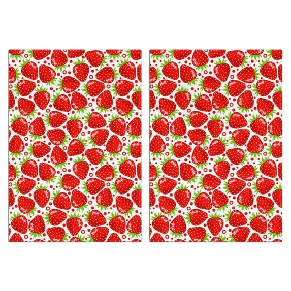 2 Pcs Funny Kitchen Towels,Strawberry Plants Fruit Microfiber Dish Towels,Kitchen Tea Towels,Kitchen Towel Set (18" X 26")