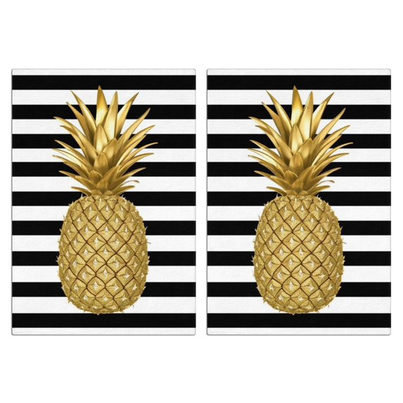2 Pcs Funny Kitchen Towels,Summer Pineapple Microfiber Dish Towels,Kitchen Tea Towels,Kitchen Towel Set (18" X 26")