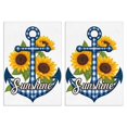 thumbnail image 1 of 2 Pcs Funny Kitchen Towels,Sunflower Anchor Sunshine Microfiber Dish Towels,Kitchen Tea Towels,Kitchen Towel Set (18" X 26"), 1 of 3