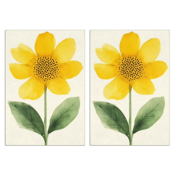 2 Pcs Funny Kitchen Towels,Sunflower Microfiber Dish Towels,Kitchen Tea Towels,Kitchen Towel Set (18" X 26")