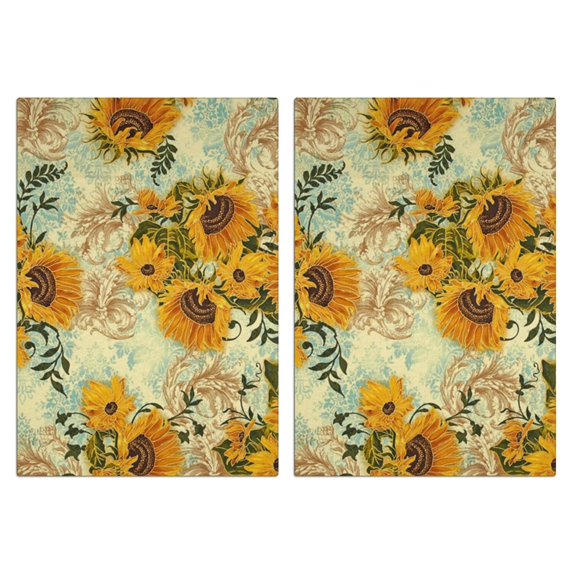 2 Pcs Funny Kitchen Towels,Sunflower Microfiber Dish Towels,Kitchen Tea Towels,Kitchen Towel Set (18" X 26")