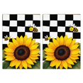 thumbnail image 1 of 2 Pcs Funny Kitchen Towels,Sunflower with Bees and Checkered Background Microfiber Dish Towels,Kitchen Tea Towels,Kitchen Towel Set (18" X 26"), 1 of 3
