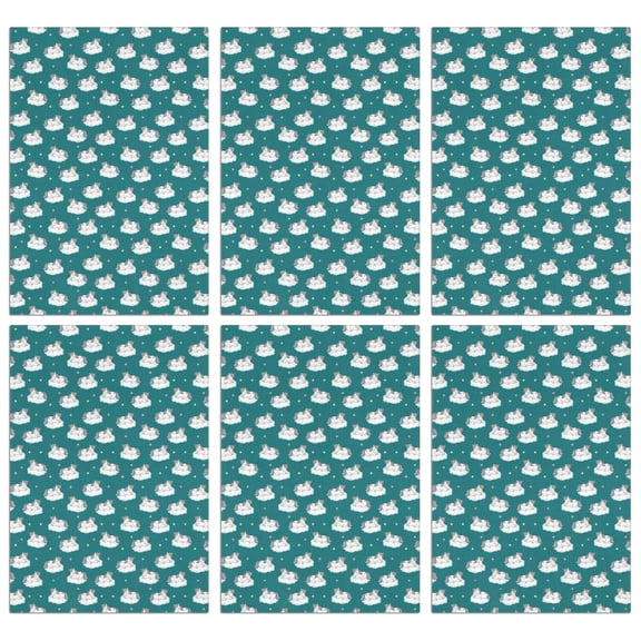 2 Pcs Funny Kitchen Towels,Teal Cartoon Unicorn Cloud Pattern Microfiber Dish Towels,Kitchen Tea Towels,Kitchen Towel Set (18" X 26")