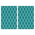 thumbnail image 1 of 2 Pcs Funny Kitchen Towels,Teal Geometric Quatrefoil Pattern Microfiber Dish Towels,Kitchen Tea Towels,Kitchen Towel Set (18" X 26"), 1 of 7