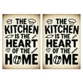 thumbnail image 1 of 2 Pcs Funny Kitchen Towels,The Kitchen Is the Heart Of the Home Microfiber Dish Towels,Kitchen Tea Towels,Kitchen Towel Set (18" X 26"), 1 of 3