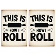 thumbnail image 1 of 2 Pcs Funny Kitchen Towels,This Is How I Roll Microfiber Dish Towels,Kitchen Tea Towels,Kitchen Towel Set (18" X 26"), 1 of 3