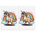 thumbnail image 1 of 2 Pcs Funny Kitchen Towels,Unicorn Dinosaur with Rainbow Microfiber Dish Towels,Kitchen Tea Towels,Kitchen Towel Set (18" X 26"), 1 of 3