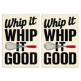 thumbnail image 1 of 2 Pcs Funny Kitchen Towels,Whip It Good with Whisk Microfiber Dish Towels,Kitchen Tea Towels,Kitchen Towel Set (18" X 26"), 1 of 3