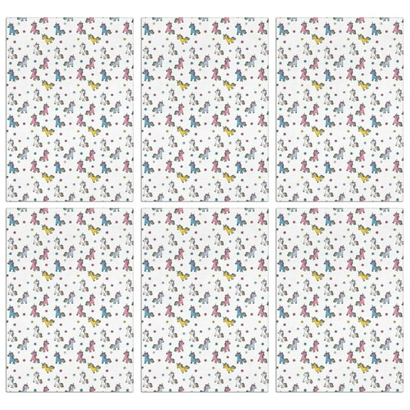 2 Pcs Funny Kitchen Towels,White Cartoon Colorful Unicorn Pattern Microfiber Dish Towels,Kitchen Tea Towels,Kitchen Towel Set (18" X 26")