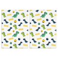 thumbnail image 1 of 2 Pcs Funny Kitchen Towels,White Cartoon Dinosaurs Pumpkins Pattern Microfiber Dish Towels,Kitchen Tea Towels,Kitchen Towel Set (18" X 26"), 1 of 7