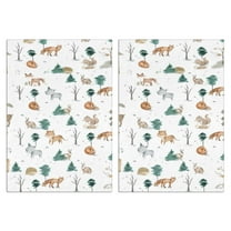 2 Pcs Funny Kitchen Towels,White Christmas Forest Animal Pattern Microfiber Dish Towels,Kitchen Tea Towels,Kitchen Towel Set (18" X 26")