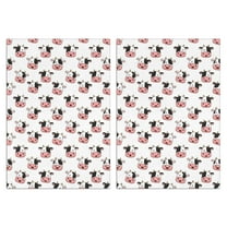 2 Pcs Funny Kitchen Towels,White Cow Face Pattern Microfiber Dish Towels,Kitchen Tea Towels,Kitchen Towel Set (18" X 26")