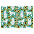 thumbnail image 1 of 2 Pcs Funny Kitchen Towels,White Poodle Dog and Sunflowers Microfiber Dish Towels,Kitchen Tea Towels,Kitchen Towel Set (18" X 26"), 1 of 3