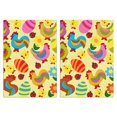 thumbnail image 1 of 2 Pcs Funny Kitchen Towels,Yellow Chicken Colorful Rooster Egg Pattern Microfiber Dish Towels,Kitchen Tea Towels,Kitchen Towel Set (18" X 26"), 1 of 7