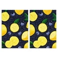 thumbnail image 1 of 2 Pcs Funny Kitchen Towels,Yellow Lemon Blueberries DarkBlue Pattern Microfiber Dish Towels,Kitchen Tea Towels,Kitchen Towel Set (18" X 26"), 1 of 7
