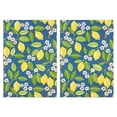 thumbnail image 1 of 2 Pcs Funny Kitchen Towels,Yellow Lemon Fruit Flowers Blue Pattern Microfiber Dish Towels,Kitchen Tea Towels,Kitchen Towel Set (18" X 26"), 1 of 7