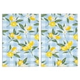thumbnail image 1 of 2 Pcs Funny Kitchen Towels,Yellow Lemon Fruit Flowers BlueWhite Pattern Microfiber Dish Towels,Kitchen Tea Towels,Kitchen Towel Set (18" X 26"), 1 of 7