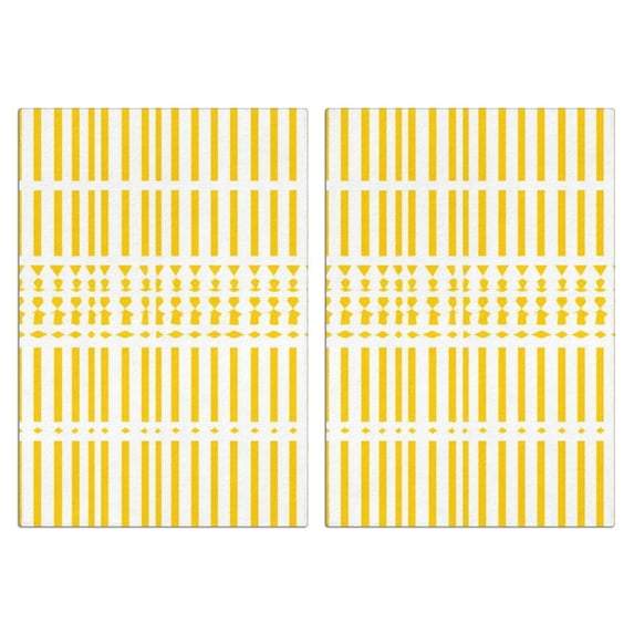 2 Pcs Funny Kitchen Towels,Yellow Modern Art Geometric Microfiber Dish Towels,Kitchen Tea Towels,Kitchen Towel Set (18" X 26")